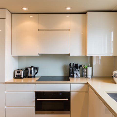 well-appointed kitchen space