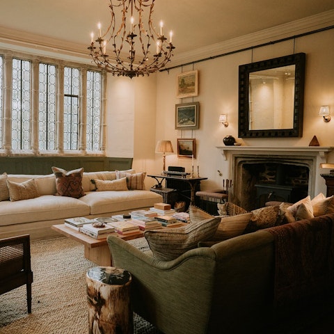 Gather around the fire for evening drinks and games