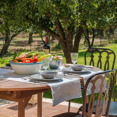 Prepare a colourful lunch spread with fresh veg grown in the garden