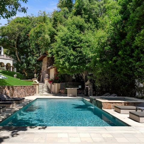 Enjoy total relaxation while swimming in the pool