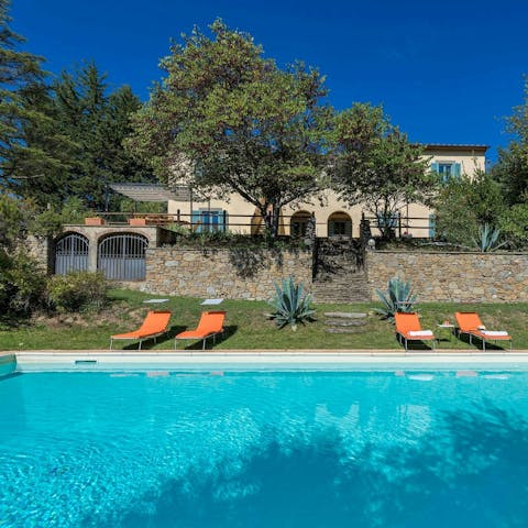 Plunge into the swimming pool and cool off from the sun