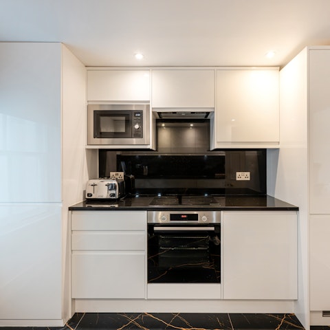 Whip up a home-cooked meal in the kitchen