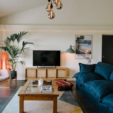 Read, relax and spend quality time together in the snug living room