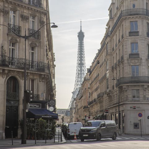 Admire breathtaking city views from this wonderfully central apartment