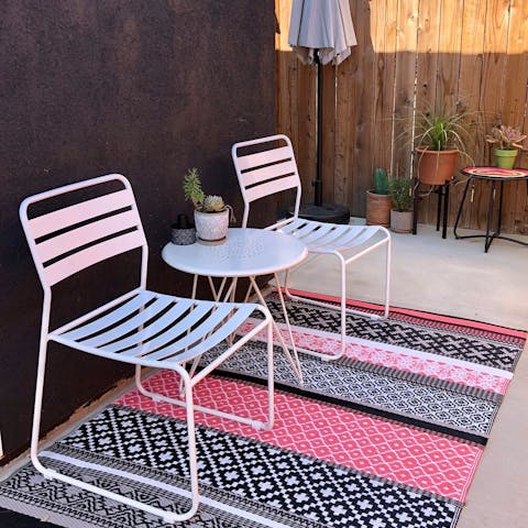 Enjoy your morning cup of Joe on the deck
