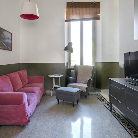 Find a quiet spot in the separate snug