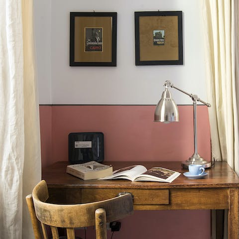 Get some work done at one of the bedroom desks