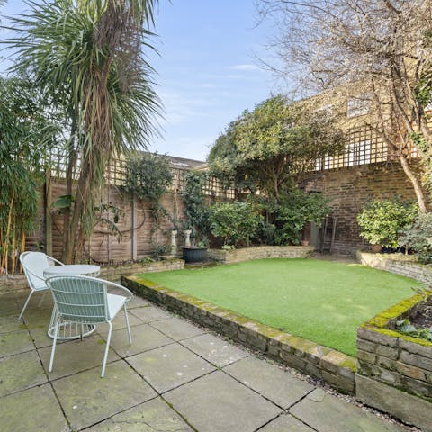 Sip your morning coffee in the garden as you plan for the day ahead