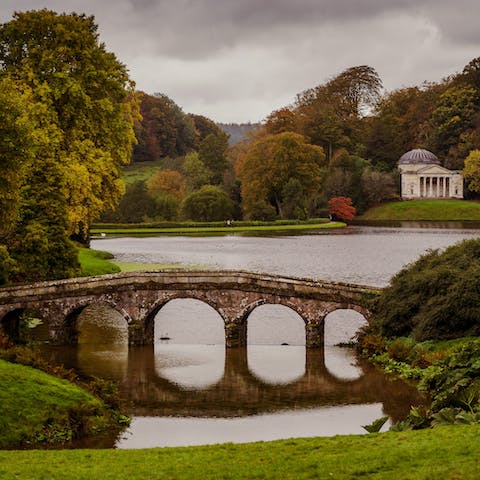Drive twenty minutes to explore beautiful Stourhead