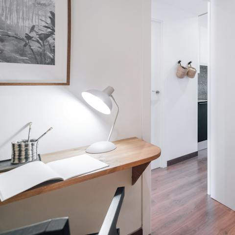 Catch up on work in the dedicated office space