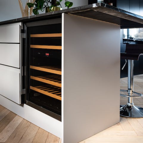 Crack open a bottle from the wine cooler