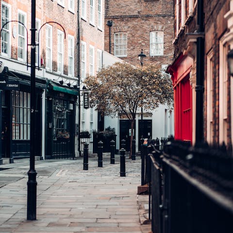 Discover Soho's hidden streets full of shops, restaurants and bars