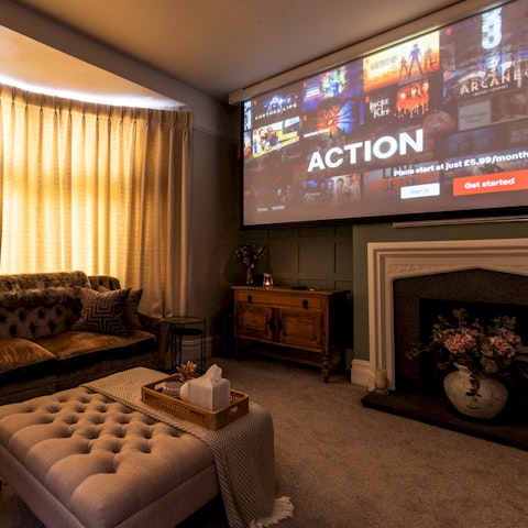 Get the popcorn and screen your favourite movie on the projector