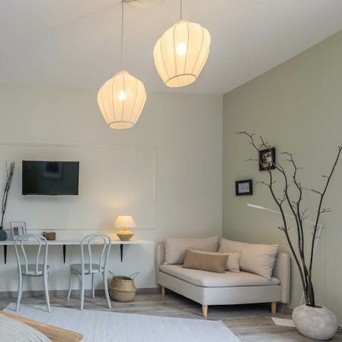 Keep on top of emails from the handy desk spaces dotted about the home