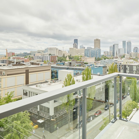 Enjoy an evening beer outside on the private balcony