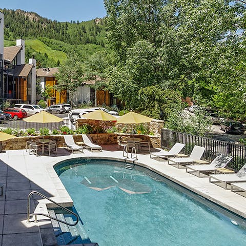 Take a dip in the heated pool all year round