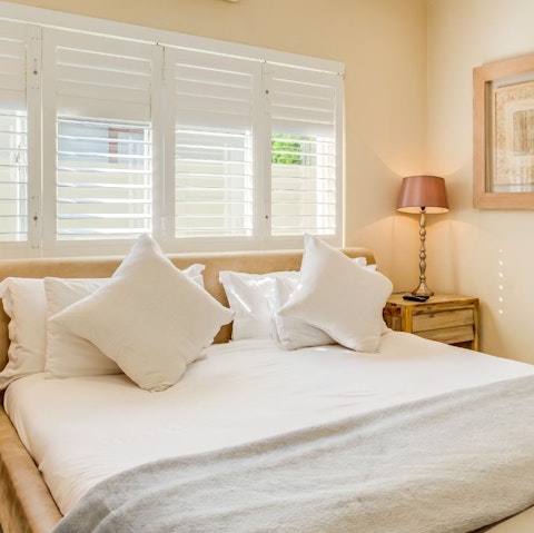 Get a good night's rest in one of the three plush bedrooms