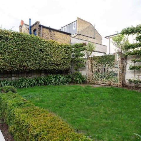 Unwind in the garden after a day of exploring Clapham