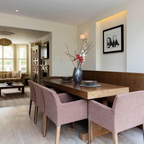 Serve up some British delicacies at the dining area