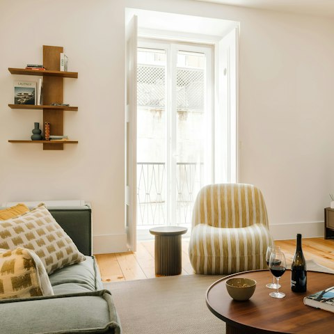 Unwind in the lounge with a glass of local wine