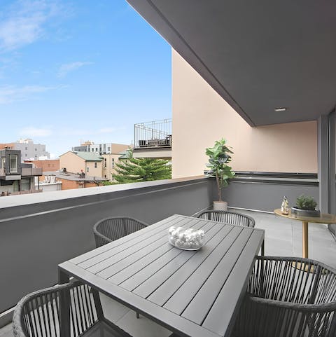 Gather together for breakfast on your private terrace