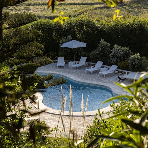 Cool off and relax in the saltwater pool, heated seasonally