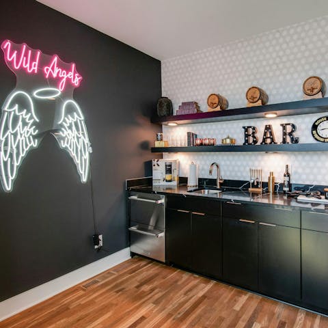 Serve your favourite evening drinks at the home bar