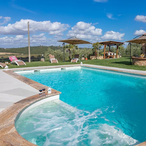 Spend the day taking cool dips in the pool