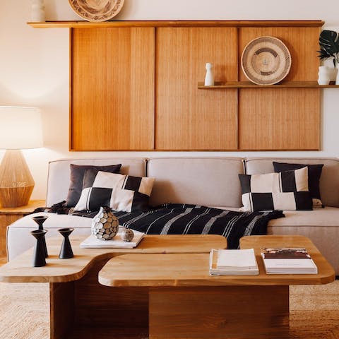 Kick back and relax in the cosy and stylish living room