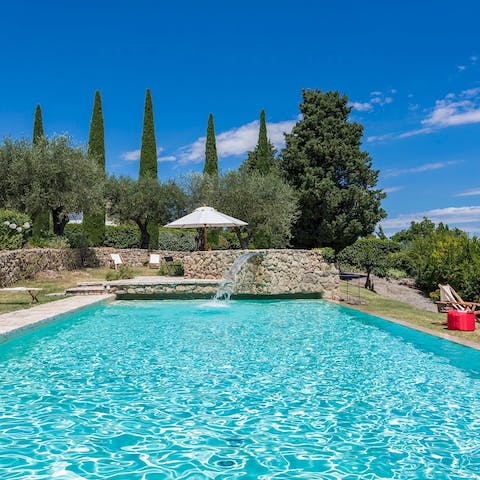 Read a book and get tanned by the pool