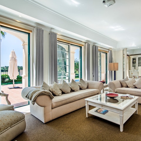 Chill out on the cushy sofas when the heat of the day gets too much