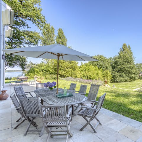 Beautiful garden views from the terrace