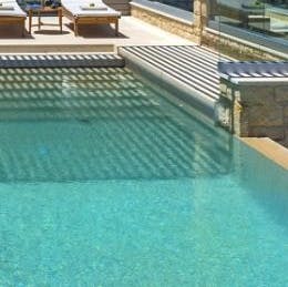 Make a splash in the private swimming pool
