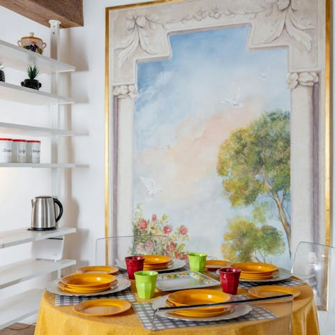 Begin your day with breakfast beside the fresco