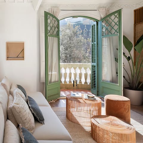 Open up the French doors to one of your balconettes, espresso in hand