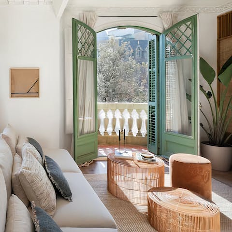 Open up the French doors to one of your balconettes, espresso in hand