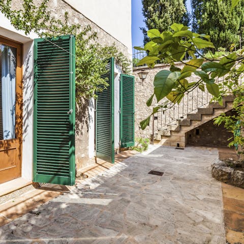 Treasure the moments you pass the green shutters and traditional stone walls