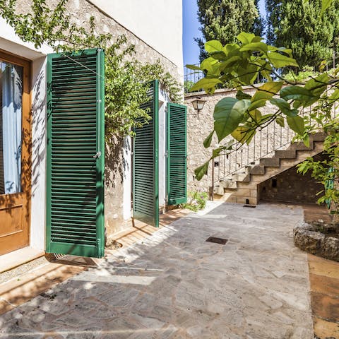 Treasure the moments you pass the green shutters and traditional stone walls