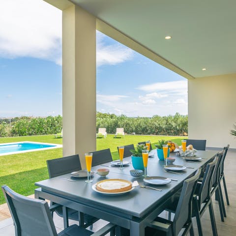 Guests enjoyed the stunning views of the surrounding mountains and sea from the home's large windows and terrace.