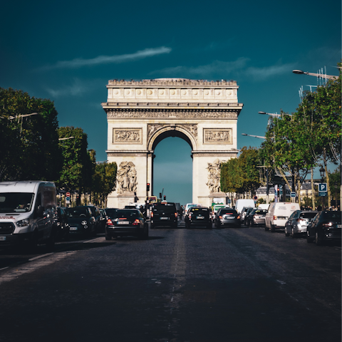 Browse boutiques along the iconic Champs-Élysées, a fifteen-minute walk away