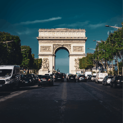 Browse boutiques along the iconic Champs-Élysées, a fifteen-minute walk away