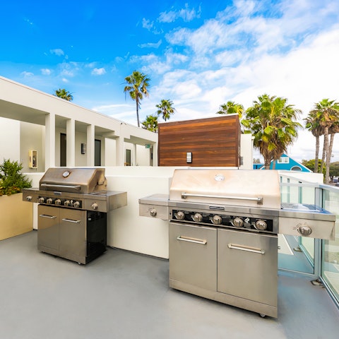 Cook a meal on the barbecues to enjoy in the common area