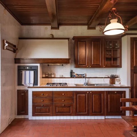 Hone your culinary skills in the gorgeous classic kitchen