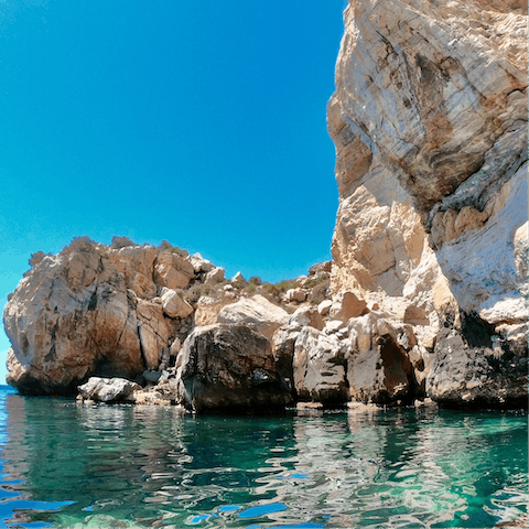 Jump in the car and explore the coves and beaches along the coast