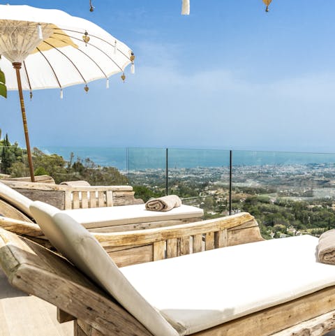 Embrace total relaxation from the perfectly positioned loungers