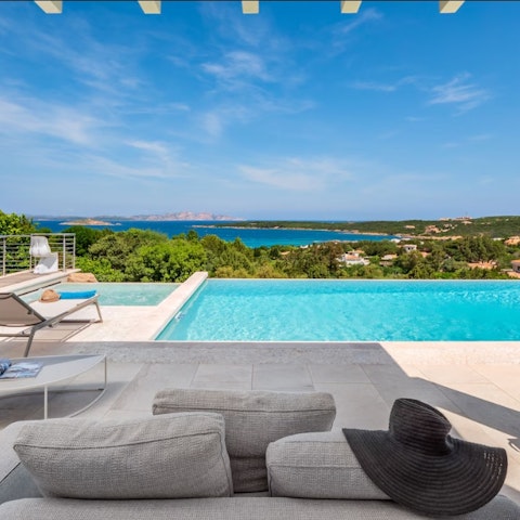 Swim and sunbathe against a backdrop of scenic views