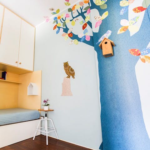 Fall in love with the playful design accents throughout this home