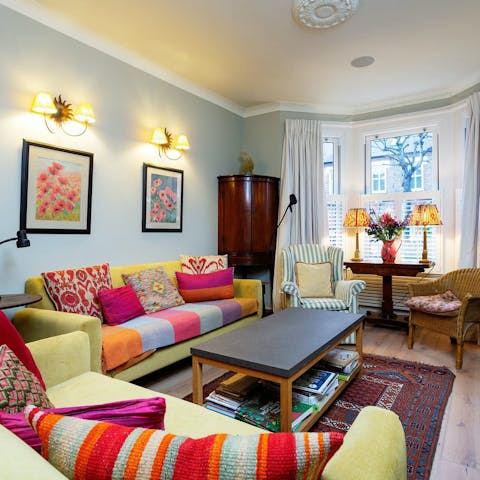 Curl up with a cuppa in the elegant sitting room of this Victorian home