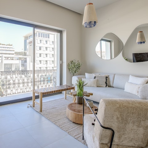 Unwind with a good book in the light-filled living area