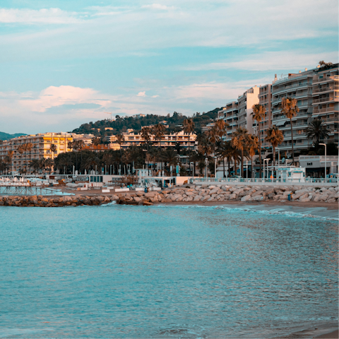 Stroll along La Croisette, just five minutes away